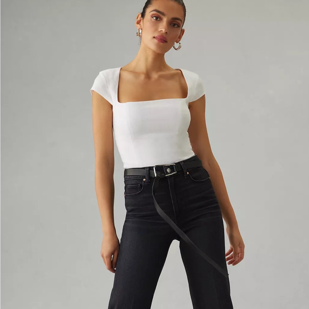 Reformation Cora white Linen cap sleeve Top Women’s Sz 8